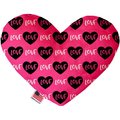 Mirage Pet Products Pink Love Canvas Heart Dog Toy 8 in. 1103-CTYHT8